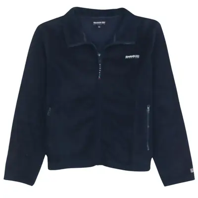 Reebok 90's Retro Navy Blue Hiking Full Zip Fleece Jumper Small