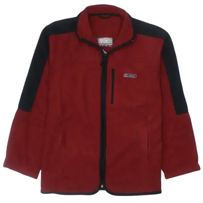 Adidas 90's Retro Red Full Zip Hiking Fleece Jumper Medium