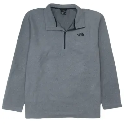 The North Face 90's Grey Hiking Fleece XXL Swiss Warm Quarter Zip Jump