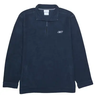Reebok Vintage 90's Navy Blue Warm Hiking Fleece Jumper Large