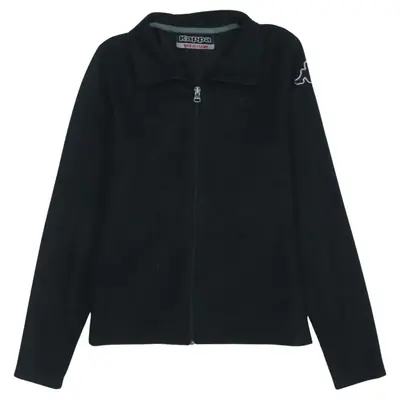 Kappa Women's Black 90's Vintage Medium Zip Fleece Retro Jumper