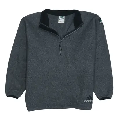 Adidas Vintage 90's Grey Hiking Warm Half Zip Fleece Jumper Men’s Medi