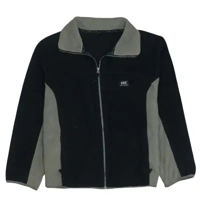 Helly Hansen 90's Warm Black Zip Up Fleece Hiking Jumper Large