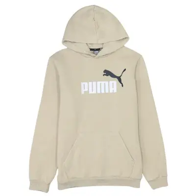 Puma Beige Cream Hoodie Women’s XLarge Printed Logo Kangaroo Pocket Pu