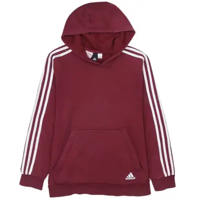 Adidas Burgundy Red Full Zip Hoodie Men's Small with Embroidered Logo 