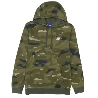 Nike Vintage 90's Swoosh Pullover Hoodie Medium Green