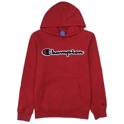 Champion 90's Red Spellout Pullover Hoodie XXLarge