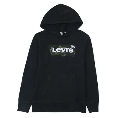 Levi's Men's Black Camo Logo Pullover Hoodie Small Vintage Cotton