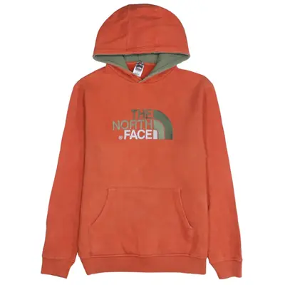 The North Face 90's Vintage Spellout Pullover Hoodie Medium Orange