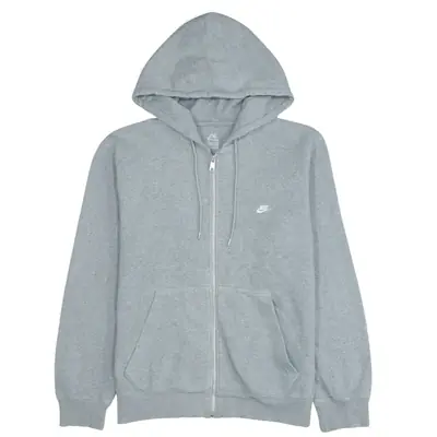 Nike Vintage 90's Swoosh Full Zip Large Grey Hoodie