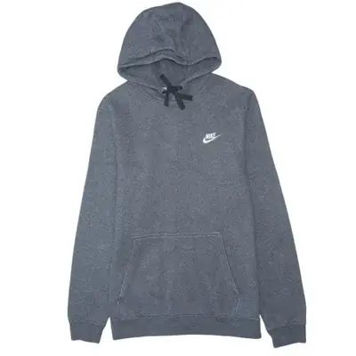 Nike Dark Grey Hoodie Men’s Medium Embroidered Swoosh Logo Front Pocke