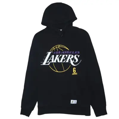 NBA Black Hoodie Women’s XLarge Printed Los Angeles Lakers LeBron Jame