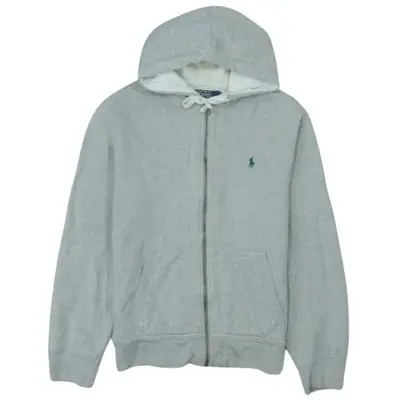 Polo Ralph Lauren Light Grey Zip Hoodie Men's Medium Embroidered Pony 