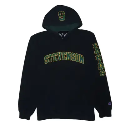 Champion Black Hoodie Men’s XLarge Stevenson Patriots Embroidered Logo