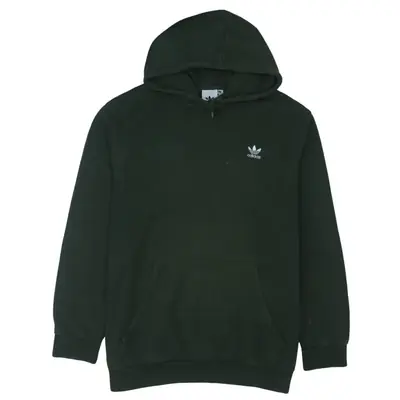 Adidas Dark Green Hoodie 00s Y2K - Size Medium