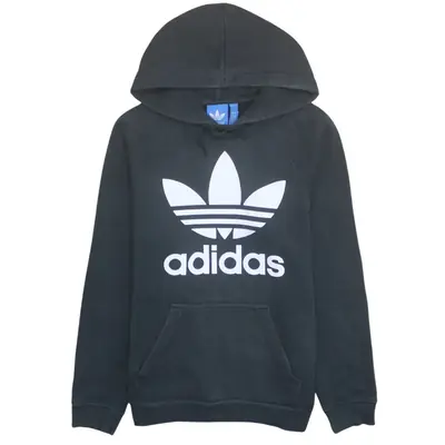 Adidas Black Jumper Sweater 00s Y2K - Size Medium