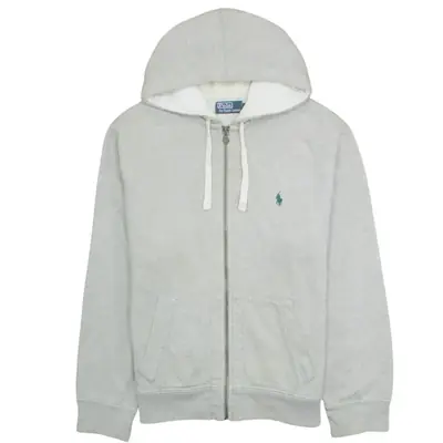 Cream Cotton Blend Hoodie - Size Medium