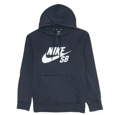 Nike Swoosh Hoodie Vintage 90's Black Pullover Men's Small Skatewear