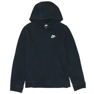 Nike Women's Vintage Black Fleece Hoodie XL Swoosh Logo Casual