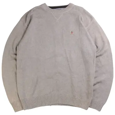 Tommy Hilfiger Heavyweight Knitted Crewneck Jumper / Sweater Large Gre
