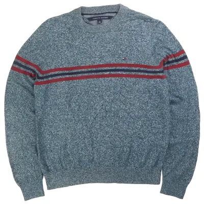 Tommy Hilfiger Knitted Crewneck Jumper / Sweater Small Blue