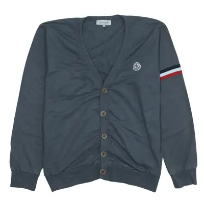 Moncler 90's Lightweight Button Up Cardigan Large Grey