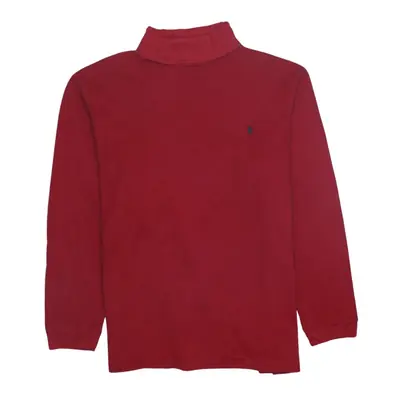Vintage 90's Polo Heavyweight Red Turtle Neck Jumper Sweater - Men's L