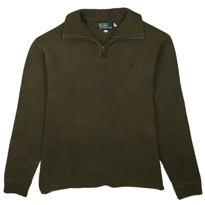 Polo Ralph Lauren 90's Heavyweight Quarter Zip Jumper / Sweater Medium