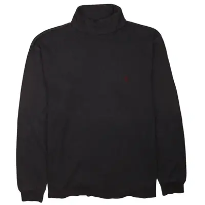 Marlboro 90's Lightweight Turtle Neck Jumper / Sweater Large Grey