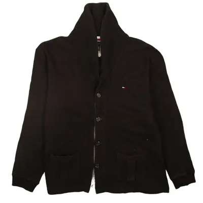 Tommy Hilfiger 90's Heavyweight Button up Cardigan XLarge Black