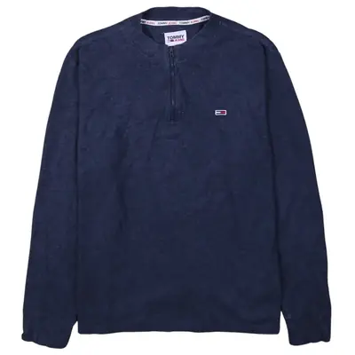 Tommy Jeans 90's Quater Zip Jumper / Sweater Large Blue