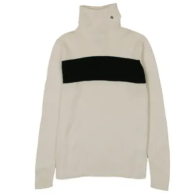 Ralph Lauren 90's Knitted Turtle Neck Jumper / Sweater Small Beige Cre