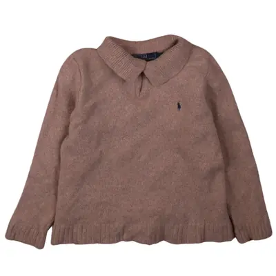 Vintage Polo Ralph Lauren 90's Brown Quater Button Sweater Women's XL