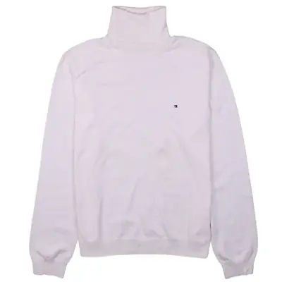 Tommy Hilfiger 90's Turtle Neck Jumper / Sweater Large White