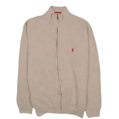 Polo Ralph Lauren 90's Full Zip Up Jumper / Sweater XXXLarge (3XL) Gre