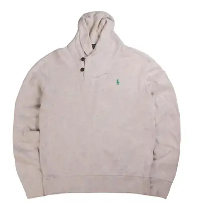 Polo Ralph Lauren High Collar Jumper / Sweater Small Beige Cream