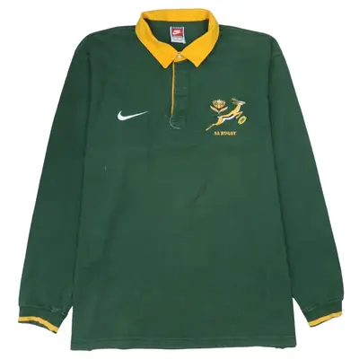 Nike 90's South African Rugby 1995 Green Polo Shirt XLarge