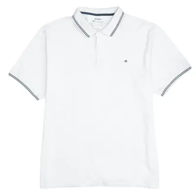 Champion 90's Vintage Short Sleeves Polo Shirt XXLarge White