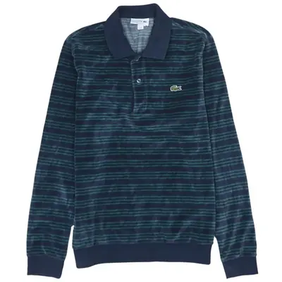 Lacoste Vintage 90's Navy Blue Long Sleeve Polo Shirt Medium