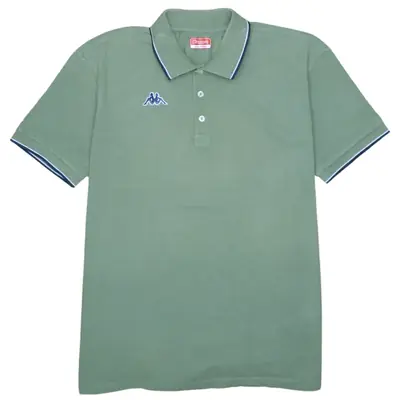 Kappa Vintage 90's Green Polo Shirt XXXLarge 3XL Short Sleeves Top