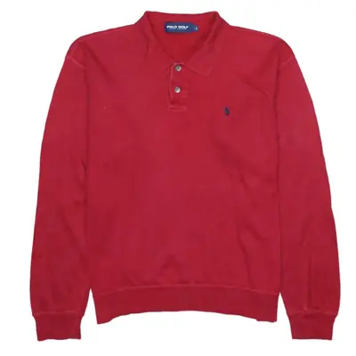 Vintage 90's Polo Golf Red Long Sleeve Polo Shirt Men's Large