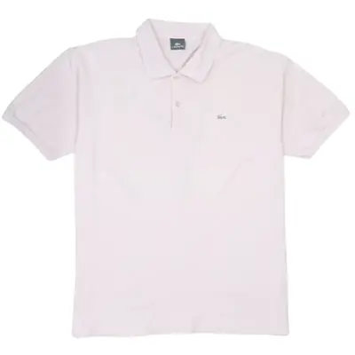 Vintage Lacoste 90s Large Pink Polo Shirt - Short Sleeves & Quarter Bu