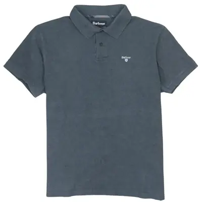 Barbour Vintage 90s Polo Shirt XLarge Grey Casual Men's Top