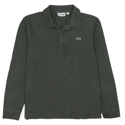 Vintage Lacoste 90's Medium Green Long Sleeve Polo Shirt