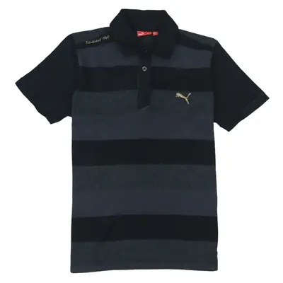 Vintage Puma 90's Polo Shirt Men's Small Black Short Sleeves