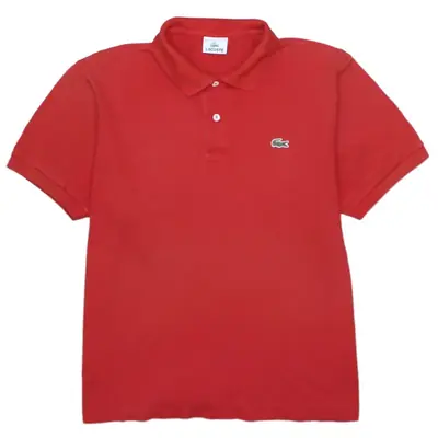 Vintage Lacoste 90's Red Polo Shirt Large | Classic Short Sleeves