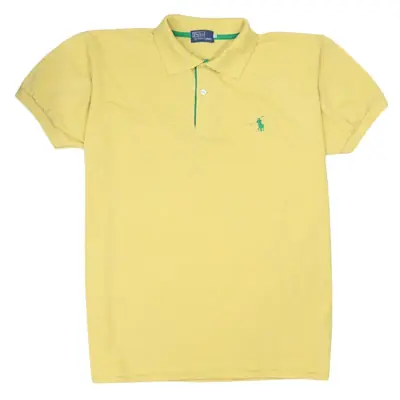 Vintage Polo Ralph Lauren 90's Yellow Polo Shirt XLarge