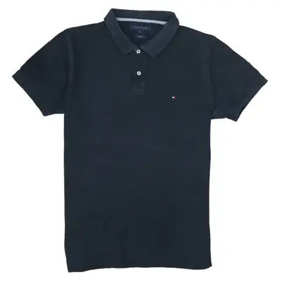 Tommy Hilfiger 90s Women's XLarge Navy Blue Retro Polo Shirt Cotton