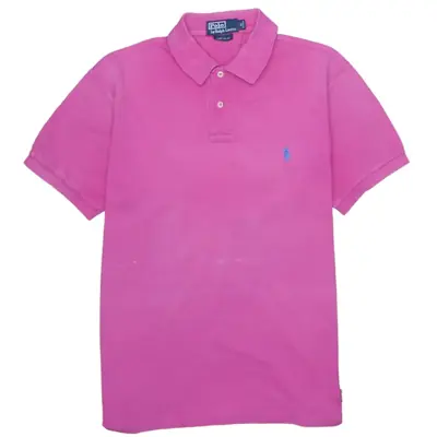 Vintage Polo Ralph Lauren 90's Pink Short Sleeve Polo Shirt Medium