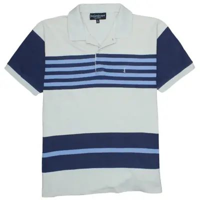 Yves Saint Laurent 90's XL Beige Cream Polo Shirt